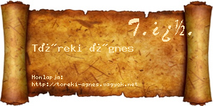 Töreki Ágnes névjegykártya